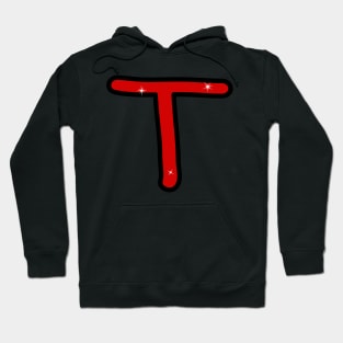 Letter T. Name with letter T. Personalized gift. Abbreviation. Abbreviation. Lettering Hoodie